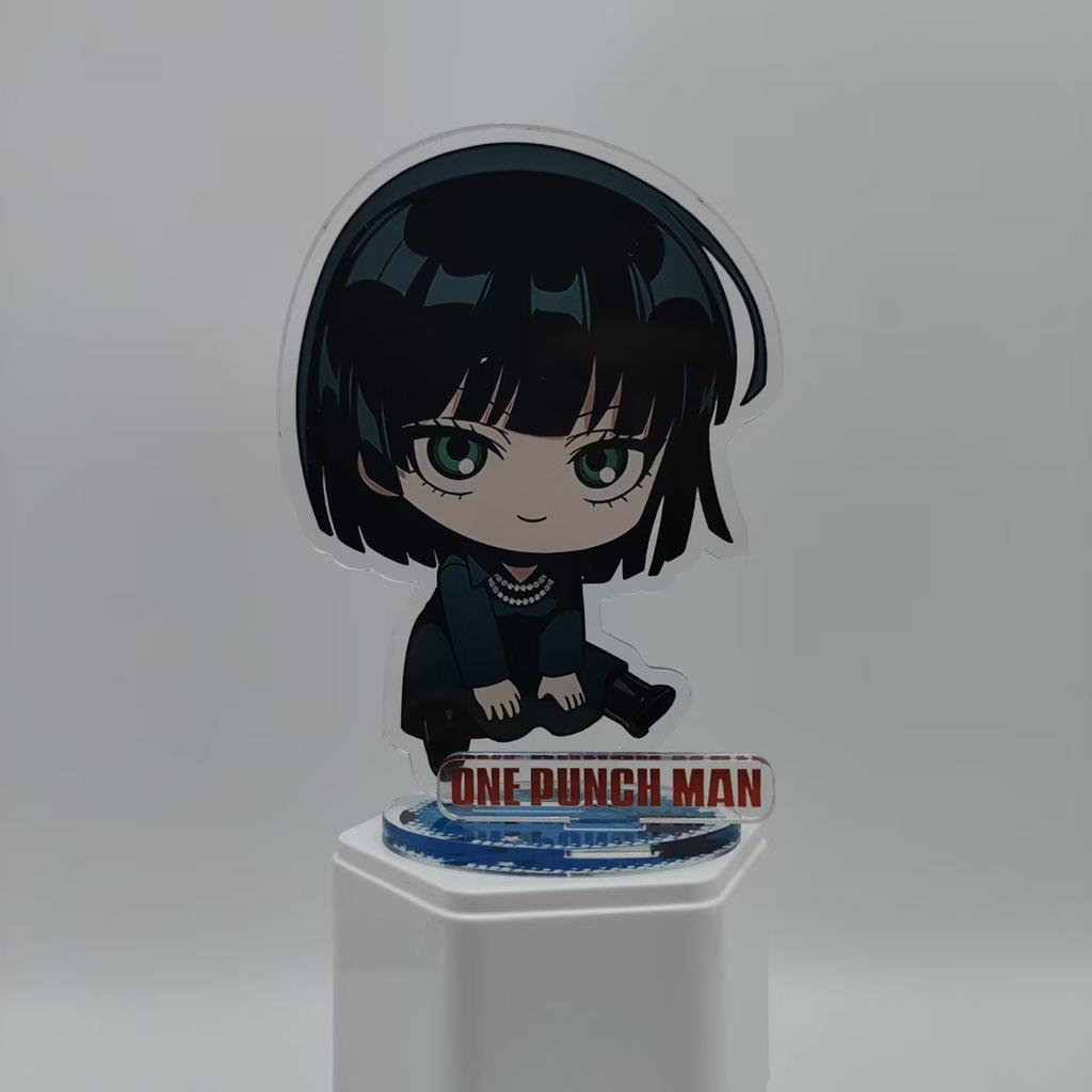 One Punch Man Anime Figure Saitama Genos Tatsumaki Garou 10cmdouble-sided Insert Acrylic Stand Model Decoration Fans Gift
