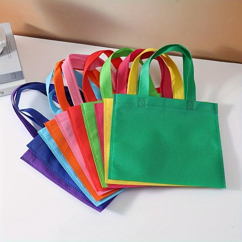 

10pcs Reusable Non-Woven Gift Bags, Foldable for Weddings, Parties, Events, Small Gifts, Wedding Accessory | Foldable Tote Bags