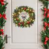 Christmas Ball Wreath Bow Wall Decals Removable PVC Stickers for Living Room Bedroom Self-Adhesive Holiday Decor