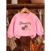 Cute Strawberry Print Sweatshirt for Baby Girls, Lightweight And Round-Necked, Designed for Ages 0-3