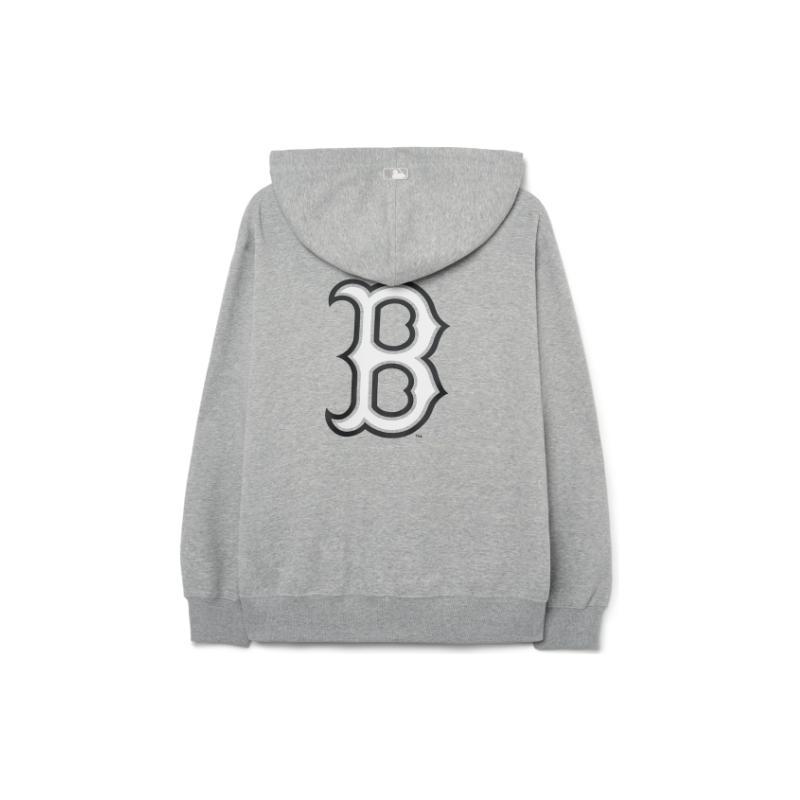 MLB Sweatshirts Unisex Gray Hooded Moderate Cardigan 3ATRB0231-43MGS XS