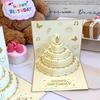 Handmade Pop-Up Greeting Card Folding Birthday Cake Card Creative Gift Card  Baby Shower