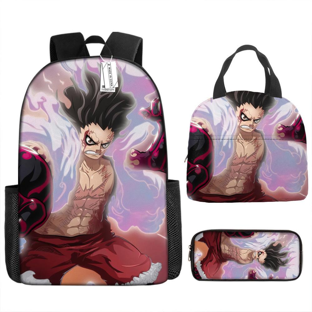 ONE PIECE Luffy One Piece Schoolbag Campus Primary School Students Nautical King Backpack Lightweight Large Capacity Computer Bag