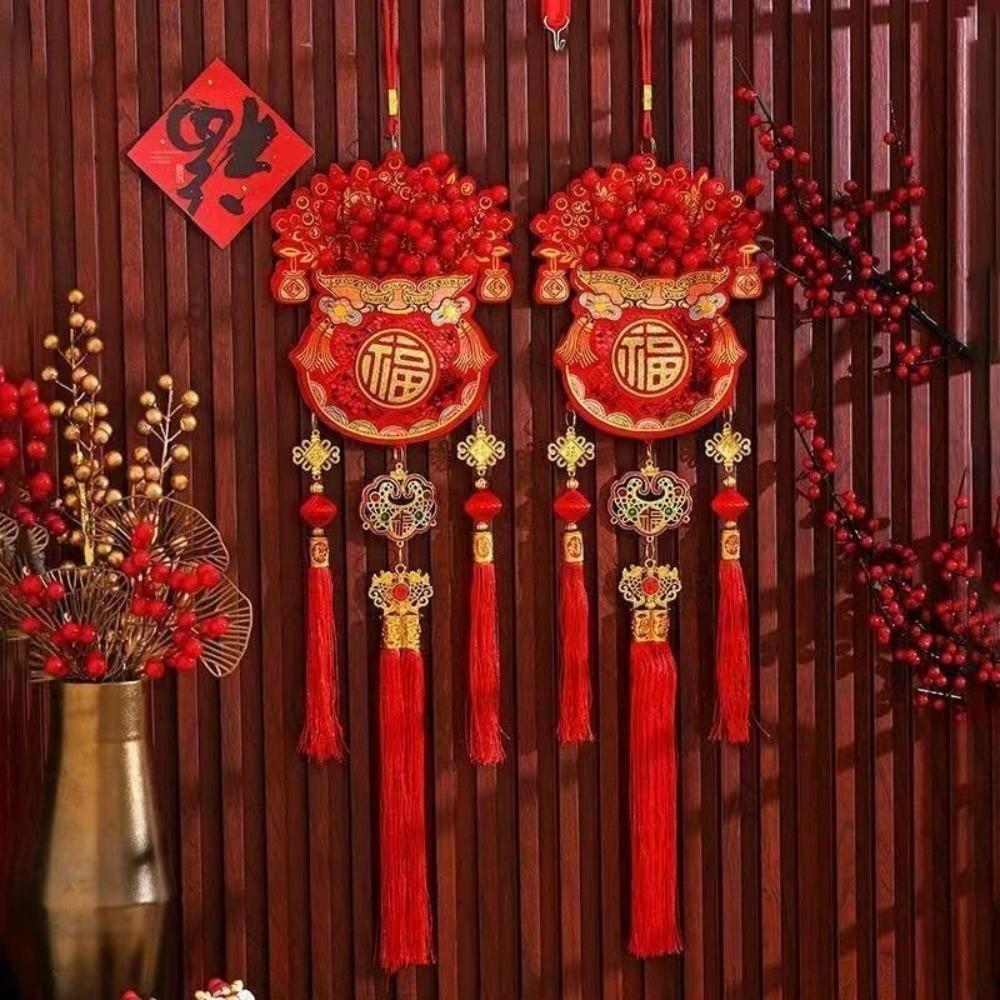 Traditional Spring Festival Pendants Lucky Bag Shape Festive Hanging Ornaments  Entry Door