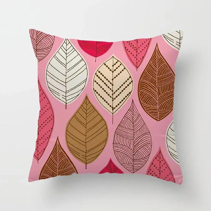 Multicolored Geometric Patterns Double-sided Printed Pillow Cover Short Plush Suitable Living Rooms Sofas Throw Cushion Cover
