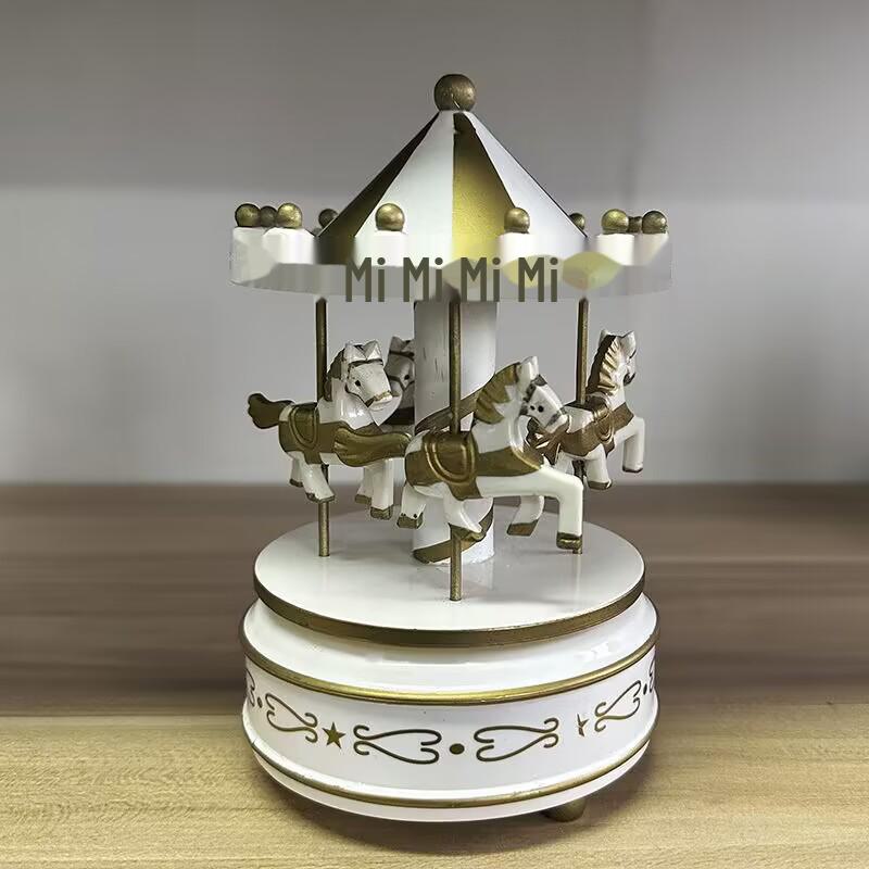 Sky City Carousel Music Box: Romantic European-Style Birthday Gift with Spire Clockwork