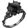 Gothic Black Skull Rings Biker Rings Vampire Accessories Halloween Gothic Engagement for Women Gifts Christmas Gifts