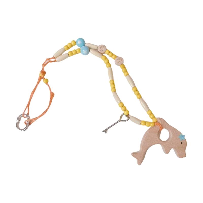 

Retro Tropical Dolphin Pendant Beaded Necklace Lightweight Handcrafted Clavicle Chain Jewelry For Beach Parties 1