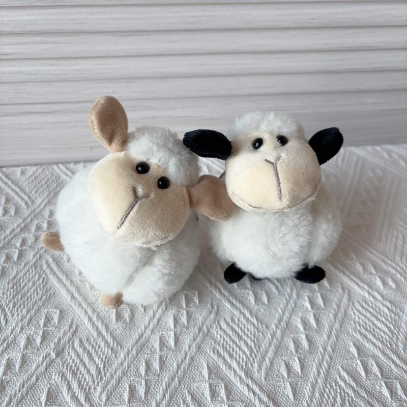 Soft Cute Sheep Plush Toys Soft Stuffed Standing Sheep Doll Pendants Cute Delicate Keychian Pendants Bags Decor Kids Gift