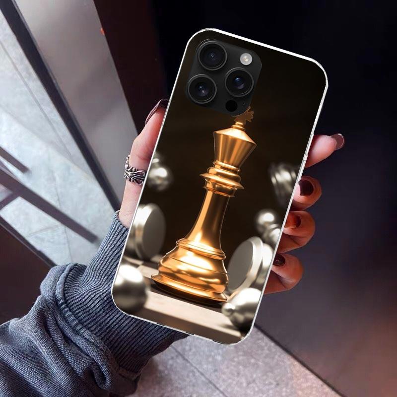 Competitive Chess Game Phone Case For iPhone 17 Air 16 15 Pro Max 14 Plus 13 Mini 12 11 Cover 7 8 SE Silicone Shell Print Fundas