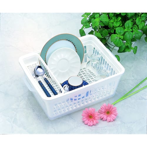 Inomata Chemical Clear Hooded Drainer Set, M-Type, Approx. 42 x 30.5 x H23cm