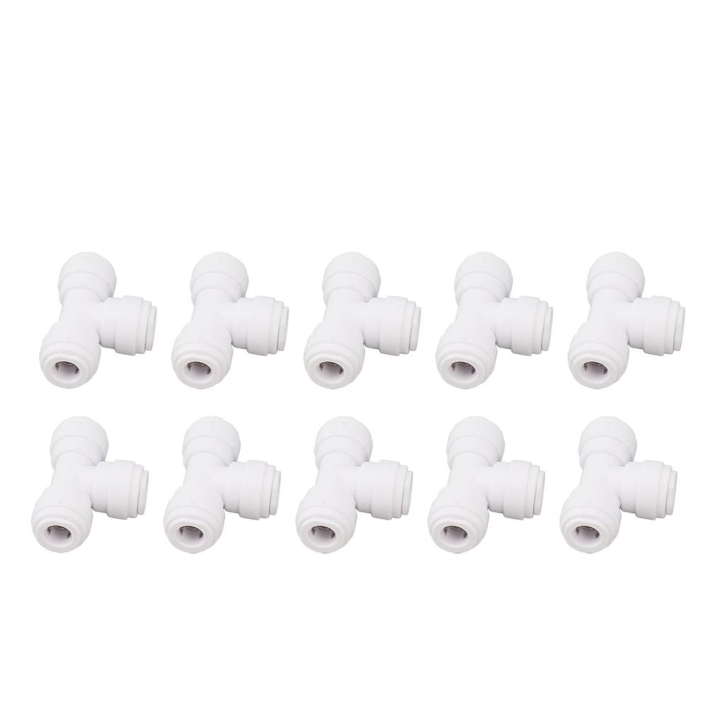 10PCS Push To Connect Fittings 8mm 5 16 Tee Coupling Quick Connector Plastic Tight Sealing Tube Fittings Home Beer