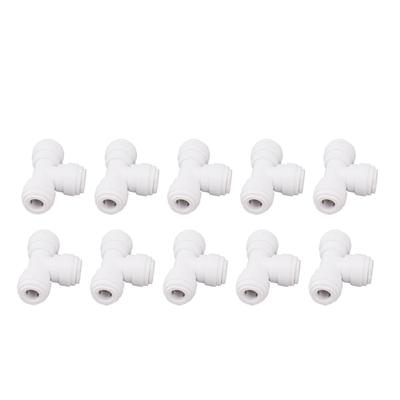 10 PIÈCES Raccords Push to Connect 8mm 5 16 Raccord en T Connecteur Rapide Plastique Étanchéité Tube Raccords Maison Bière