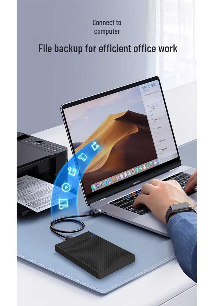 2.5" USB 3.1 Mechanical Hard Drive Enclosure for High-Speed Data Transfer