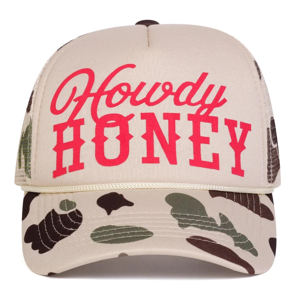 

Unisex Howdy Honey Letter Printed Baseball Net Caps Spring And Summer Outdoor Adjustable Casual Hats Sunscreen Hat Sports Cap