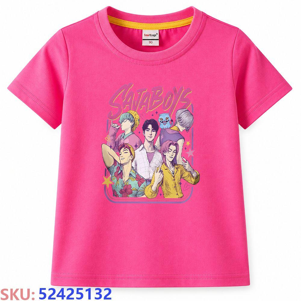 KPop Demon Hunters Children's Cartoon Print T-shirt