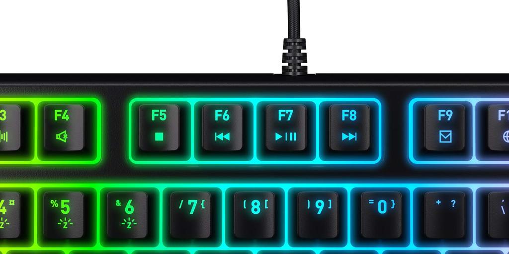 Xtrfy K4 RGB English Layout Red Axis Mechanical Gaming Keyboard LED Illumination UK Layout Authorized Distributor Guaranteed (6 Zones) [Japanese