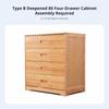 Multitiered Drawer Chest Large Capacity Storage Furniture Sturdy and Long-Lasting Easy to Clean for Adults