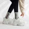 Platform dad shoes new autumn and winter velvet casual running shoes retro little white sneakers