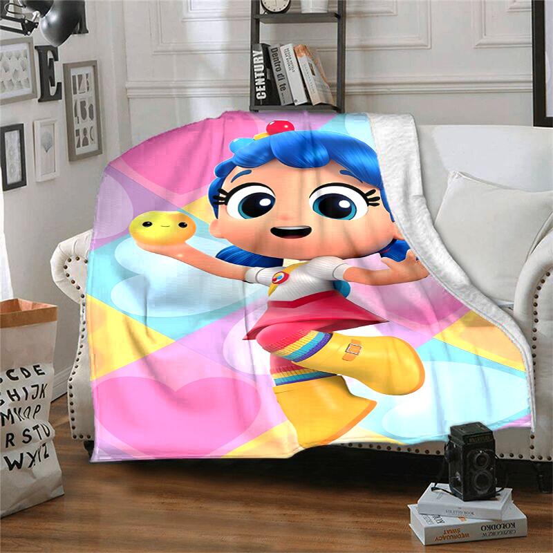 True and the Rainbow Kingdom Flannel Blanket Soft Warm All-Season Throw, Design for Camping, Car Travel, Hiking Sofa, Bed, Perfect Gift for Parties