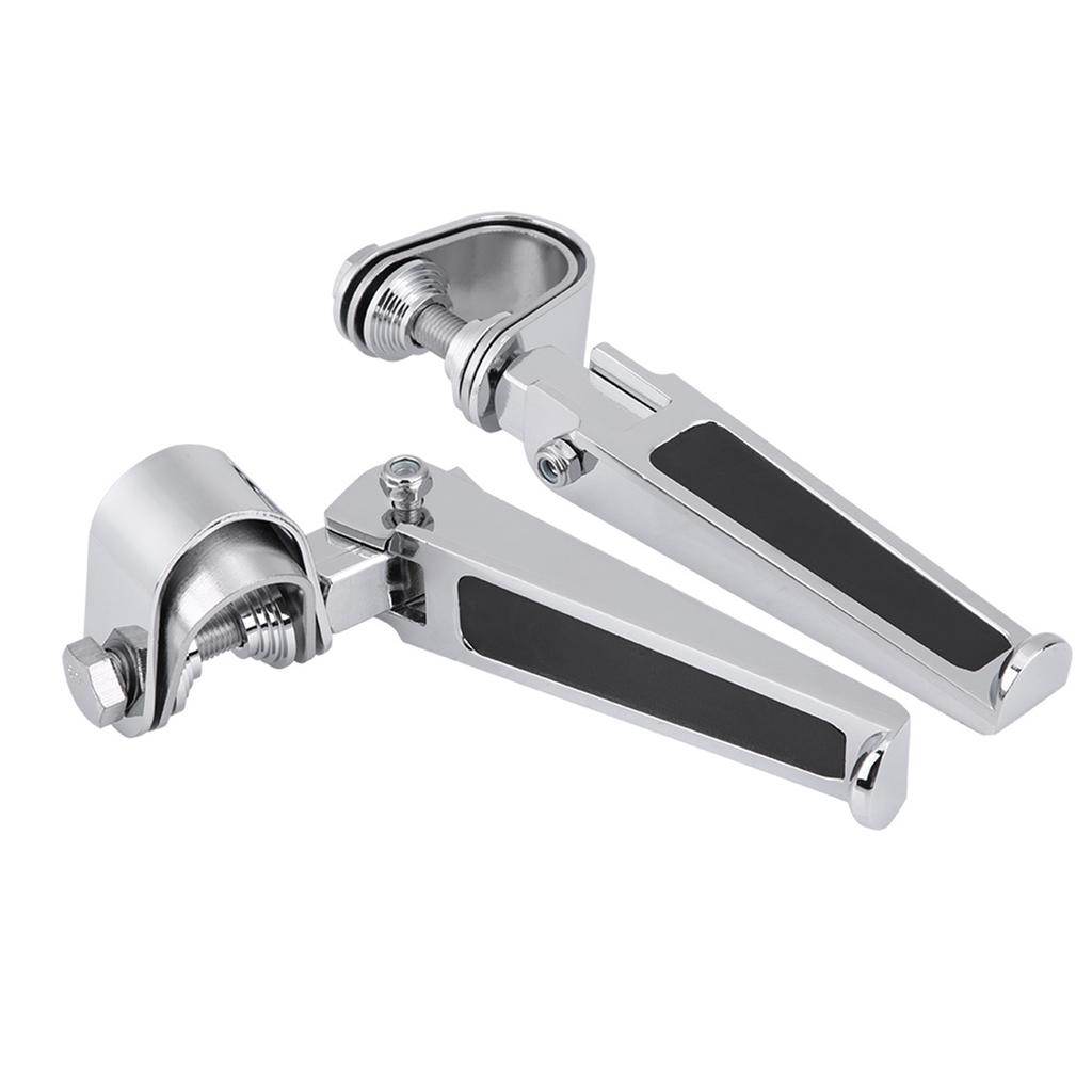 Motorcycle Foot Pegs with Engine Guard Clamps for Motorbike 1" To 1?14