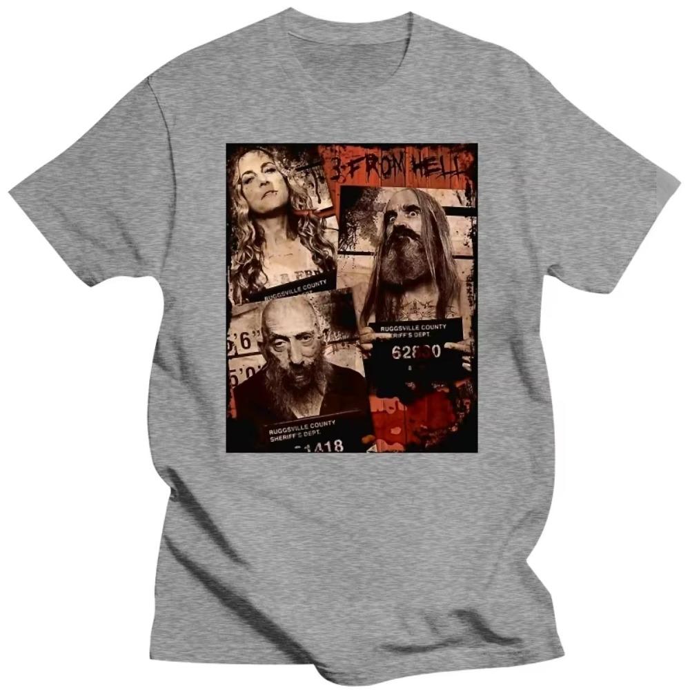 Vintage 3 From Hell Movie T Shirt Horror Rob Zombie Graphic T Shirts Sumemr Fashion Casual Unisex Hip-hop Streetwear Ropa Mujer