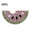 Women Alloy Badge 1/2Pcs Rhinestone Watermelon Slice Brooch Sparkling Fruit Lapel Pin Sweater Summer Pin Cardigan Coat Suits Accessories,