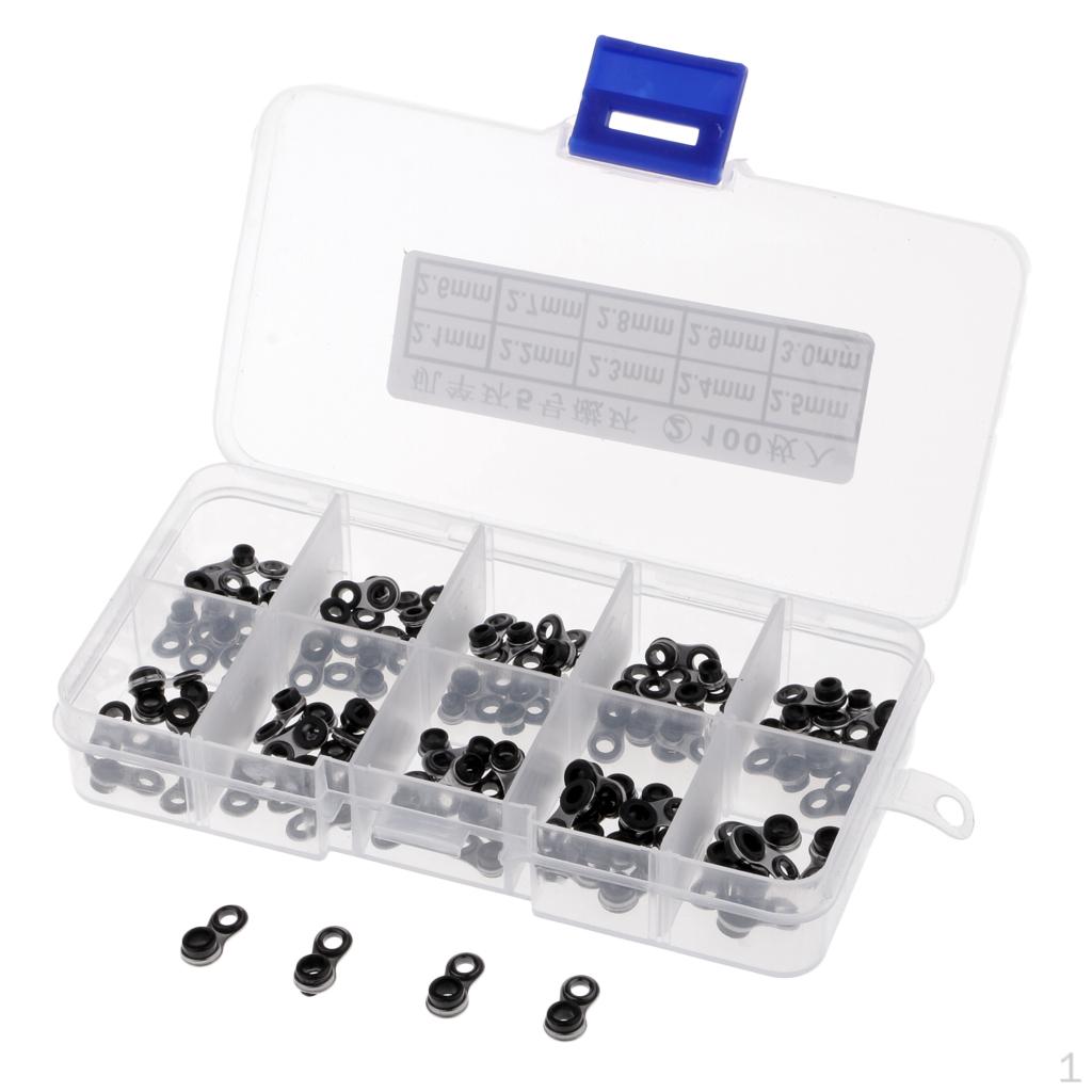 100 Pcs Fishing Rod Tips Repair Kit Replacement Part 0.9 6.6mm