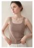 Women's French Retro Wool Knit Square Neck Sleeveless Vest Camisole