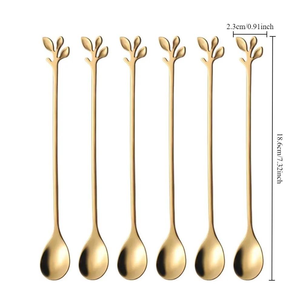 Multi-piece Coffee Stirrer Stainless Steel Long Handle Espresso Spoon Ice Cream Spoon/teaspoon/cocktail Stirring Spoon/soupspoon