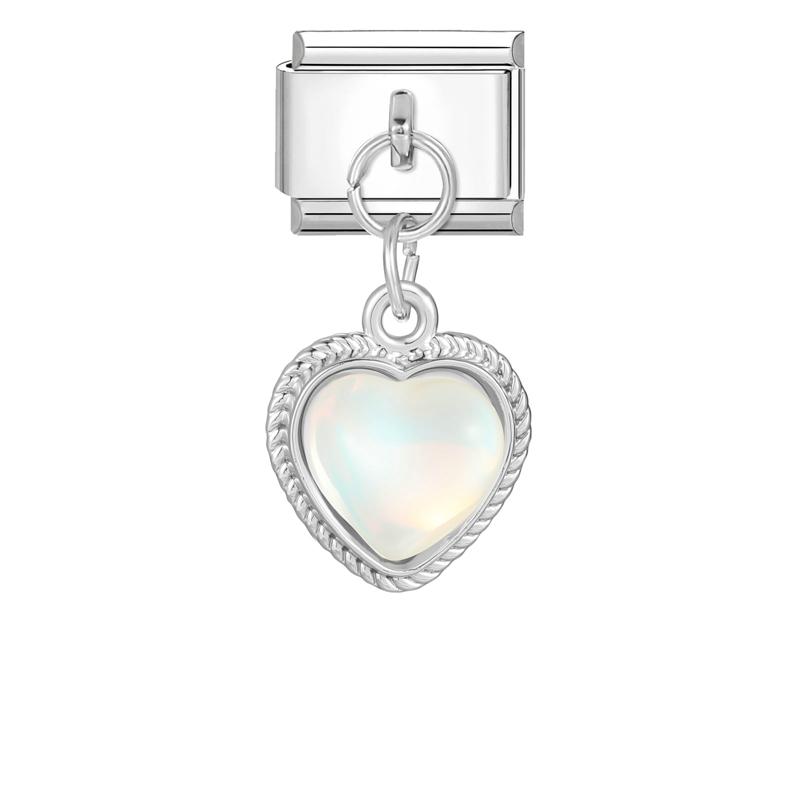 Crystal Moon Butterfly Rose Star Bow Cats Pendant Italian Charm Link Fit 9mm Stainless Steel Bracelet Women Jewelry DIY Making