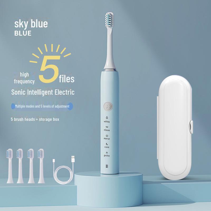 Sonic Electric Toothbrush for Adults with Wireless Charging - Gift-Ready Tooth Cleaner