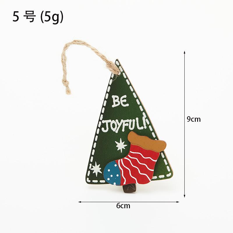 NEW Wooden Christmas Tree Gift Pack Pendant Retro Christmas Tree Decor Drop Ornament Christmas Party Supplies for Home Decor
