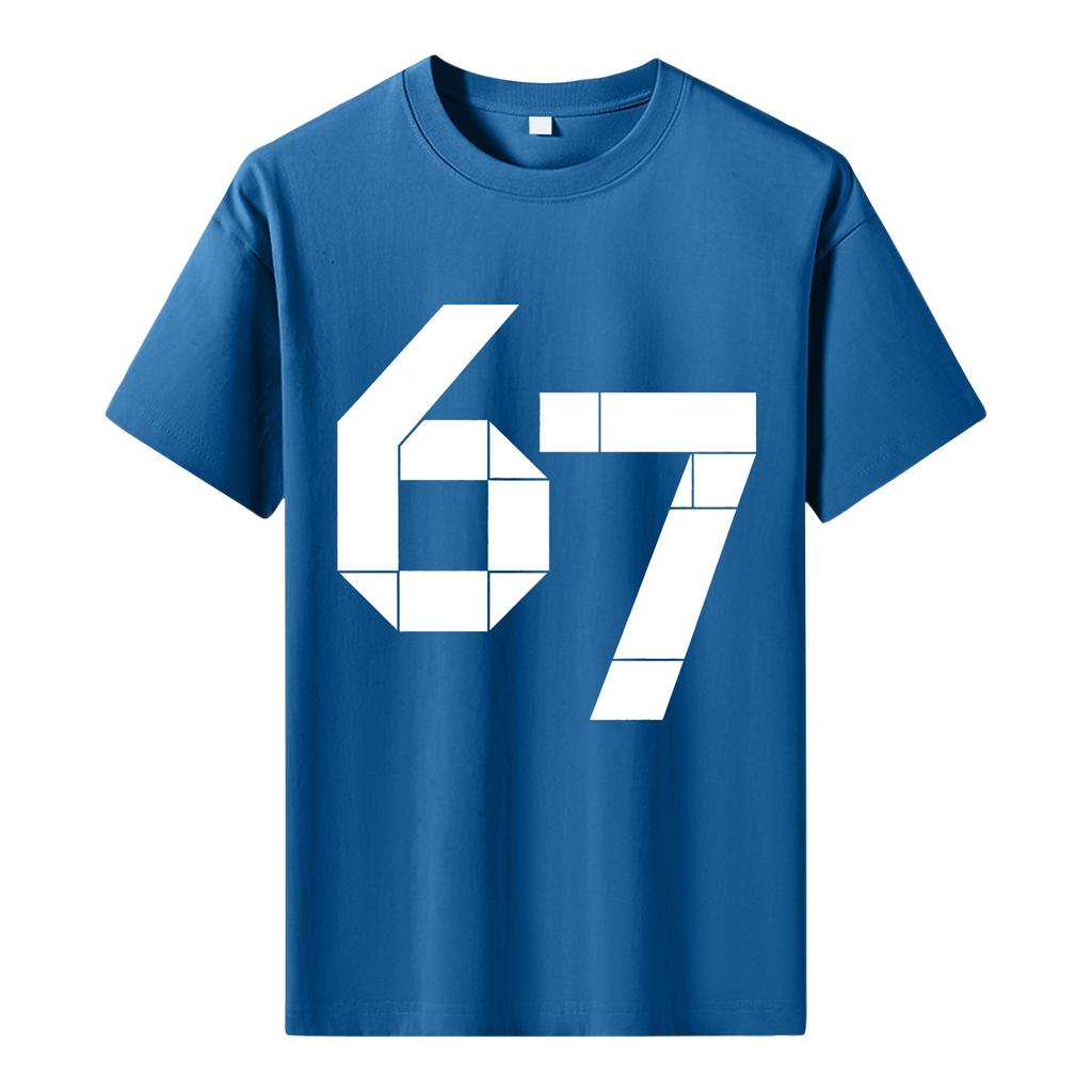 Men's Printed Short Sleeve T-Shirt Men's Loose Casual Short Sleeve Top