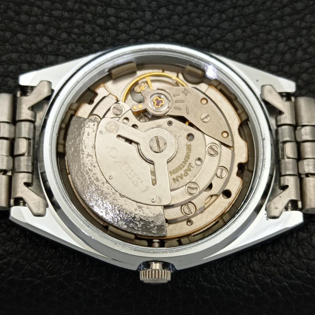 VINTAGE SEIKO 5 AUTOMATIC 6309A REFURBISHED JAPAN MENS BLACK WATCH A701703-5 R206c-a701703