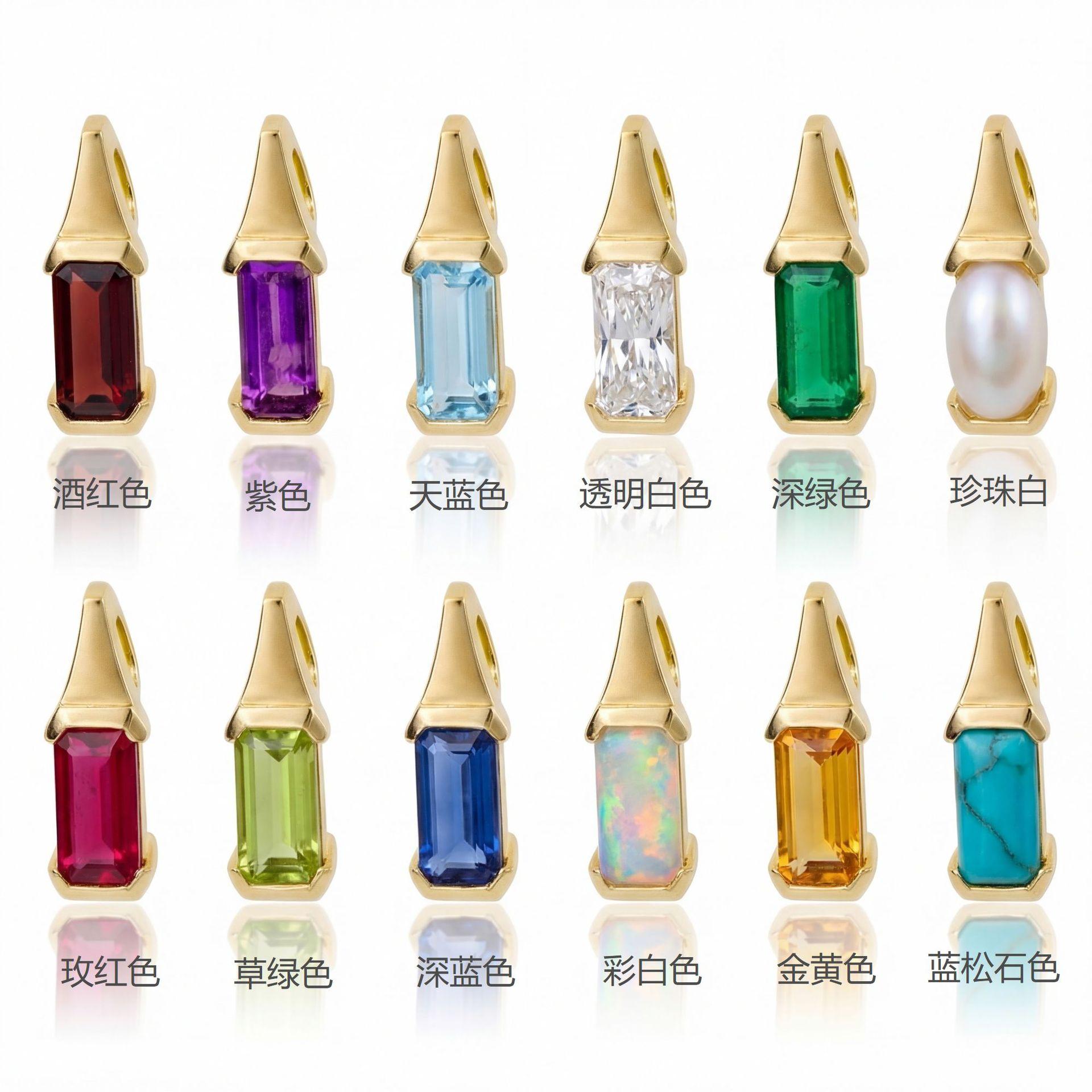 Dopamine Color Necklace Overseas Personalized Stainless Steel Electroplating Color Retaining Exquisite Versatile Necklace Women