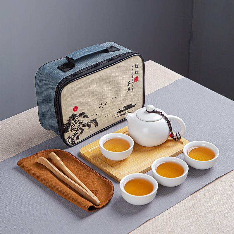 OIMG Ceramic Gongfu Travel Tea Set