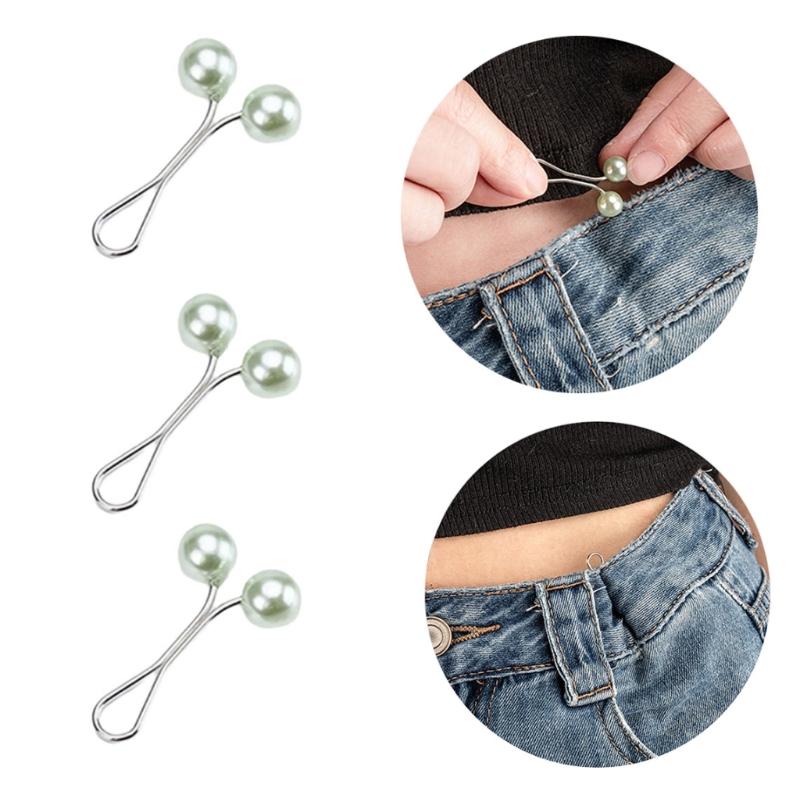 Adjustable Tighten Waist Button for Women Skirt Pants Jeans Tighten Waist Clip Metal Pin Clothing Fastening