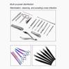 Barber Disinfectant Jar Comb Sterilization Tank Glass Disinfecting Canister Nail Tool Hairdresser Supplie Salon Sterilize Bottle
