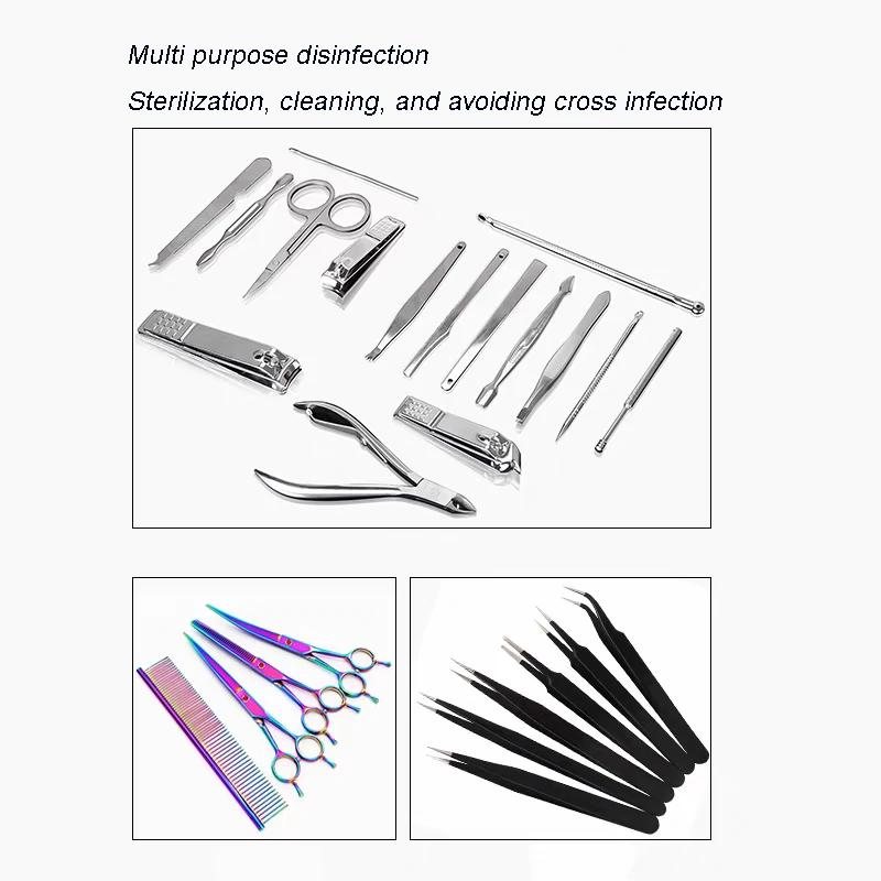 Barber Disinfectant Jar Comb Sterilization Tank Glass Disinfecting Canister Nail Tool Hairdresser Supplie Salon Sterilize Bottle