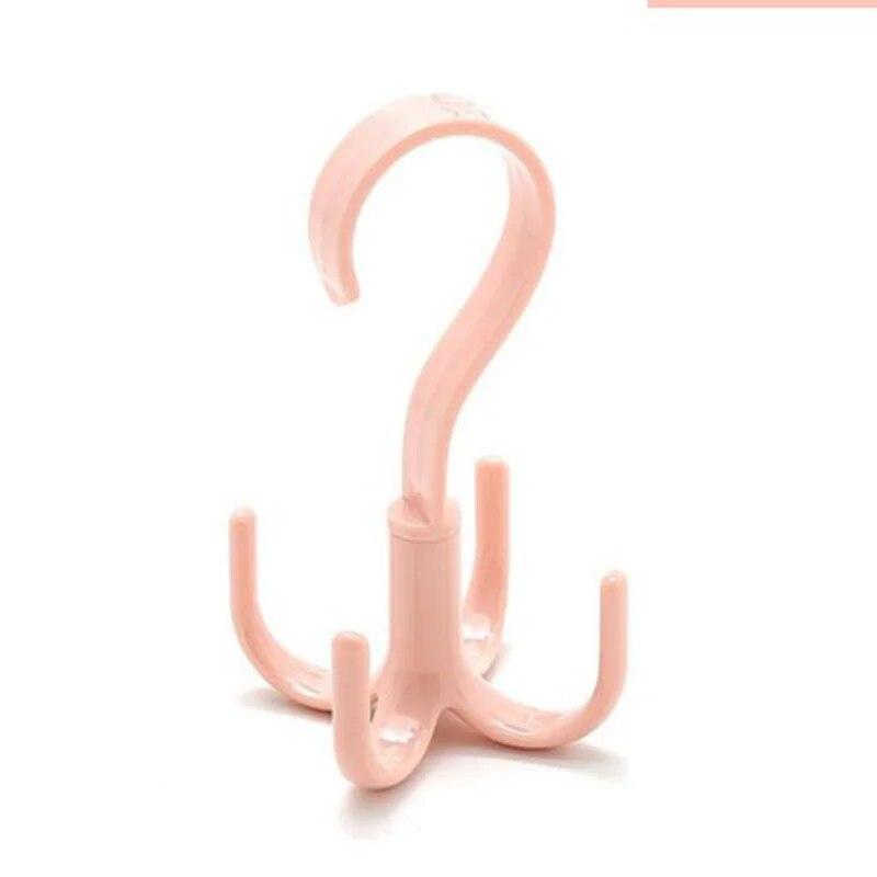3PCS Creative Multifunctional Rotatable Four Claw Hooks Coat Hanging Bags Scarf Wardrobe Storage Hangers Doorway Hangers Bags