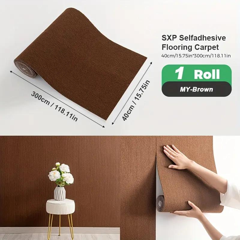 

1 рулон самоклеящегося придверного коврика, самоклеящаяся наклейка на стену, самоклеящаяся напольная лента 40x300см улучшенная версия подходит для коммерчес 40cm x 300cm