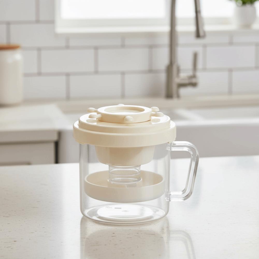 Rotating Wheel Handle Yogurt Whey Separator Spring Press Yogurt Filter DIY Yogurt Strainer Juice