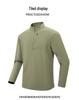 Bird House Style Men's Autumn/Winter Long Sleeve Round Neck Half-Zip Sweatshirt, Elastic and Warm for Outdoor Sports