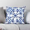 Azulejos Portuguese Blue Tile Square Pillowcase Polyester Linen Velvet Pattern Decor Pillow Case Home Cushion Wholesale