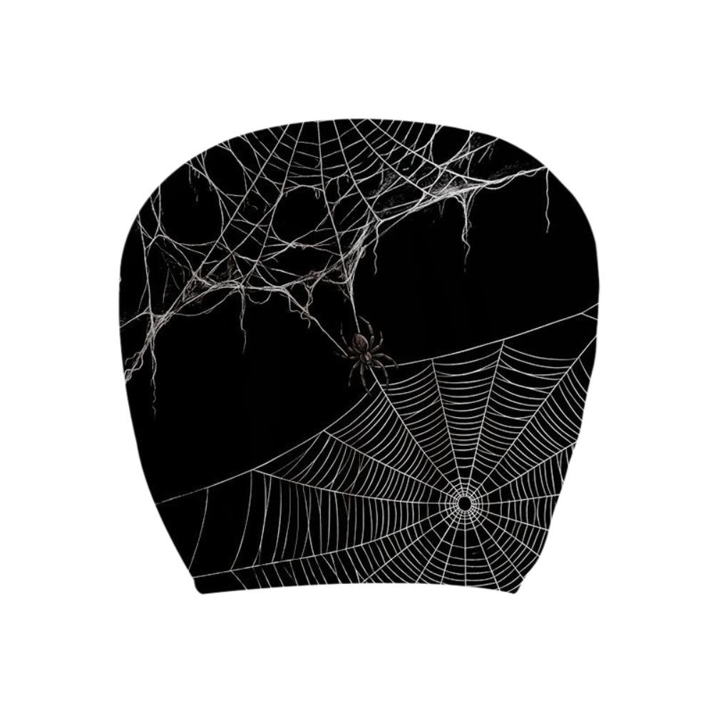 2PCS Cool Decorations Car Pillowcase Spider Web Car Seat Headcover Gift for Car Lover