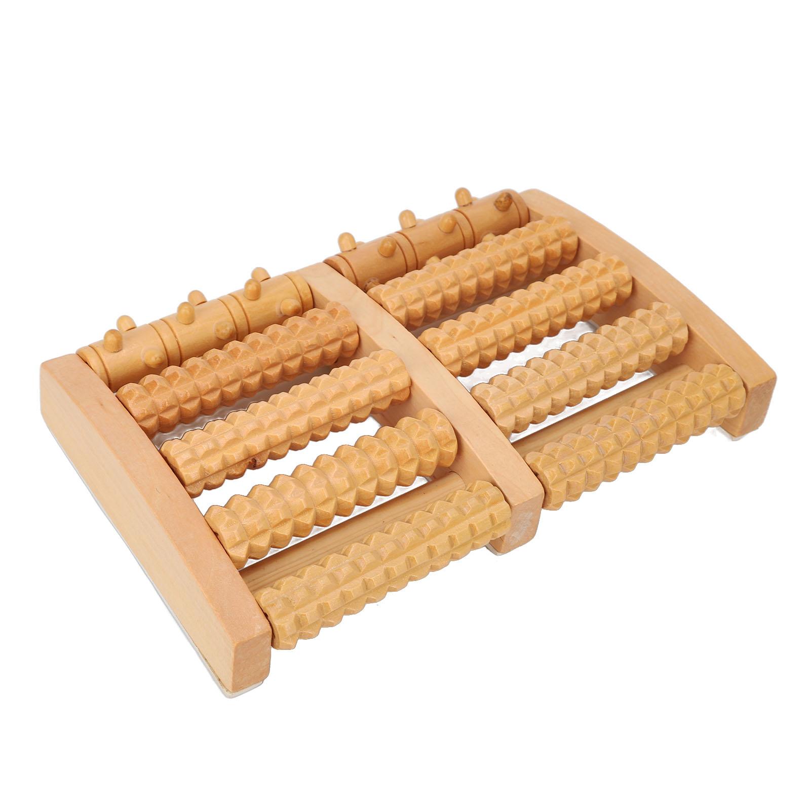 

Foot Massage Roller Wood Stimulate Acupoints Corrosion Crack Resistant Feet Relax Massager