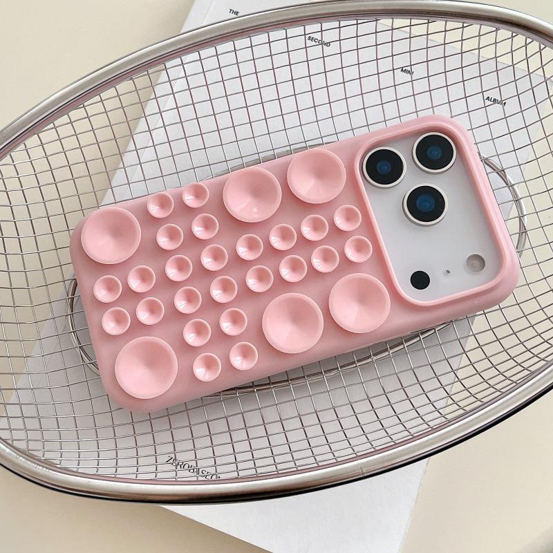 Silicone Suction Cup Case for iPhone 17 Pro, Air 16 Pro Max, 14 Pro Max, and 13