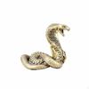 Brass Snake Statue Feng Shui Decor Figurine Intricate Details Miniature Animal
