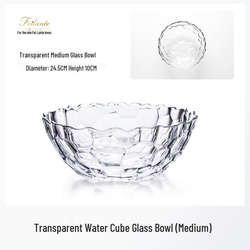 Extra velká křišťálová skleněná mísa na ovoce s vysokou kapacitou